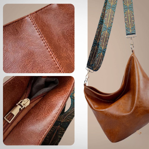 Chelsey™'s Vintage Charm | Leather Shoulder Bag