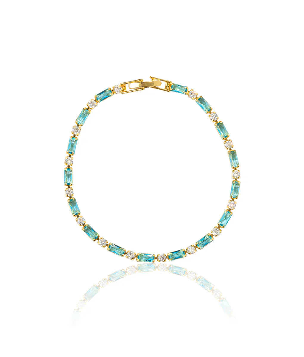 Timeless Gold Natural Turquoise Bracelet