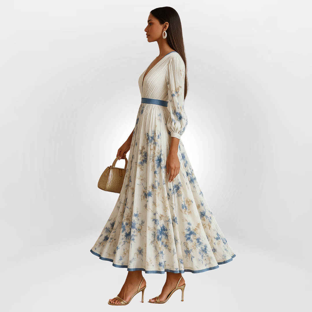 Isabelle Petal Veil Maxi Dress