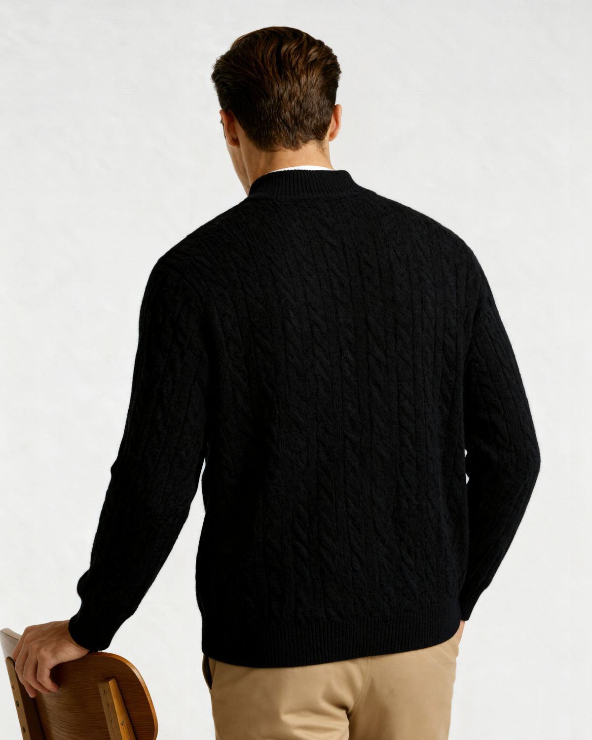 100% Cashmere Vævet Halv Lynlås