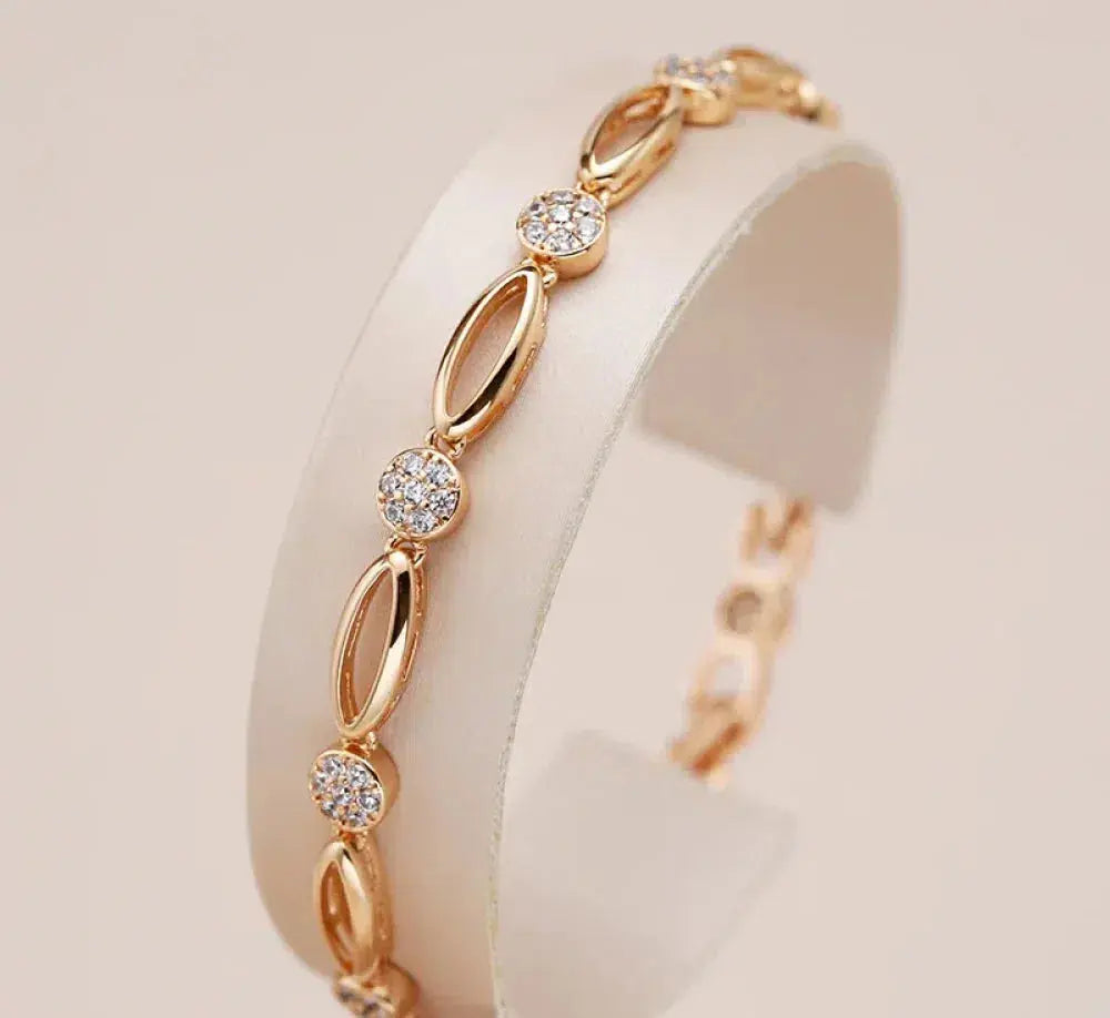 Gylden Zirkonia Armbånd