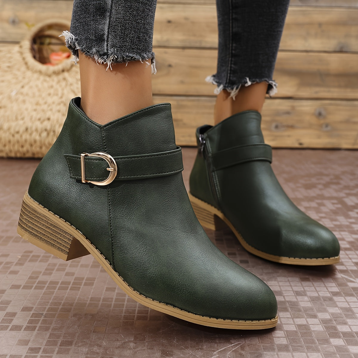 Amélina™ | Comfortable Buckle Ankle Boots for Sensitive Feet