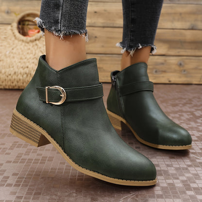 Amélina™ | Comfortable Buckle Ankle Boots for Sensitive Feet