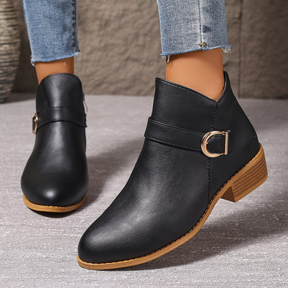 Amélina™ | Comfortable Buckle Ankle Boots for Sensitive Feet