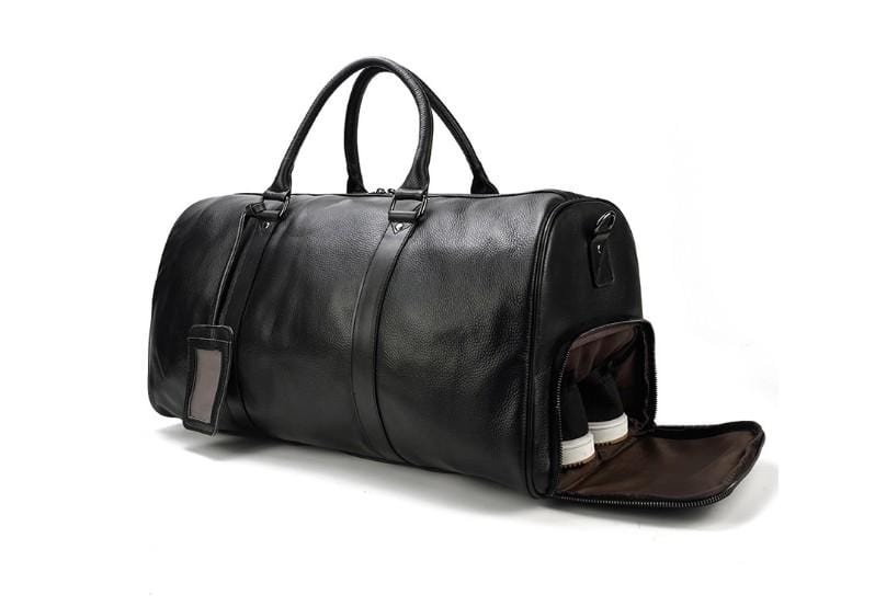 Men's & Women's Leather Weekender Bag Duffel Luggage