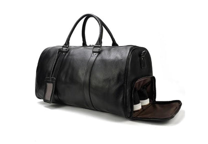 Men's & Women's Leather Weekender Bag Duffel Luggage