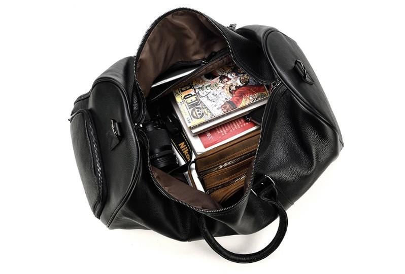 Men's & Women's Leather Weekender Bag Duffel Luggage