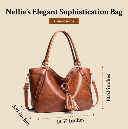 Nellie™’s Elegant Sophistication | Leather Shoulder Bag