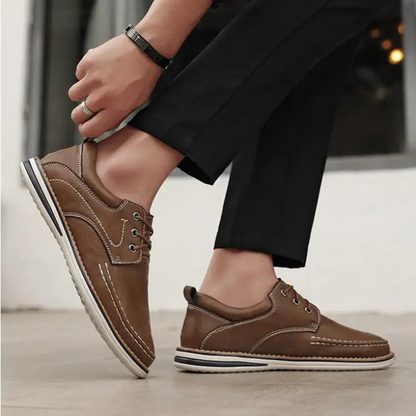 H&L Monroe Leather Moc Oxfords
