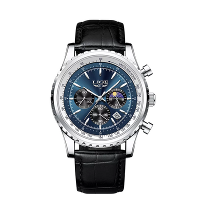 Leo™ | Elegant Chronograph Moon Phase Watch | 46mm