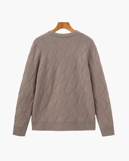 Diamond Knit Crewneck Sweater