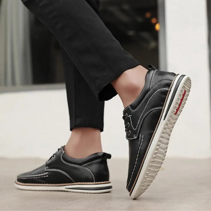 H&L Monroe Leather Moc Oxfords