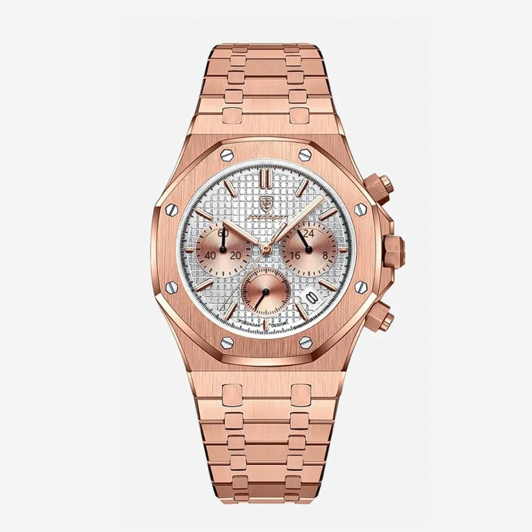 Damian™ | Iconic Steel Frame Bold Chronograph Design Watch | 42mm