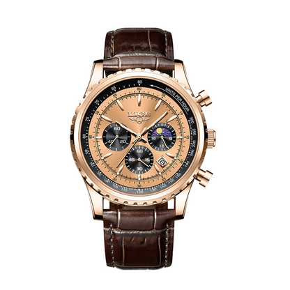 Leo™ | Elegant Chronograph Moon Phase Watch | 46mm