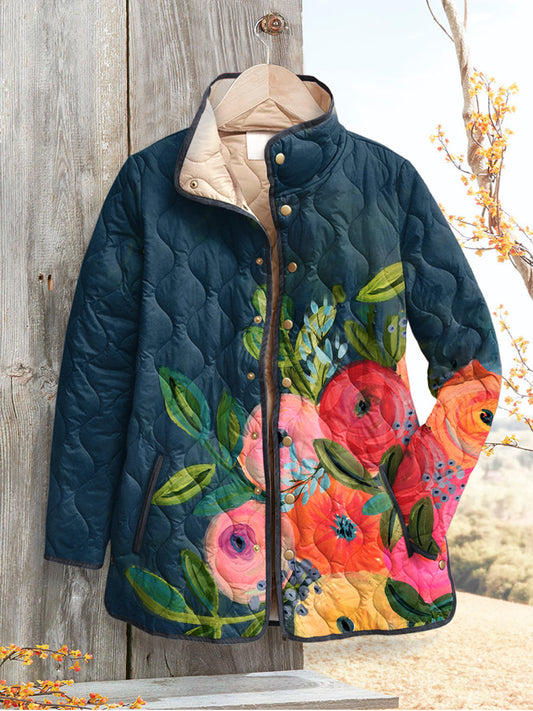 Aurora™ | Women’s Vintage Floral Quilted Jacket