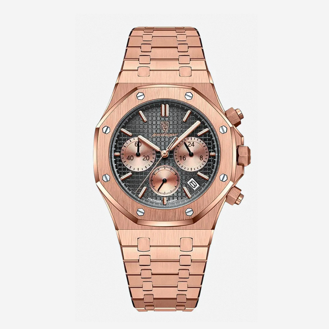 Damian™ | Iconic Steel Frame Bold Chronograph Design Watch | 42mm