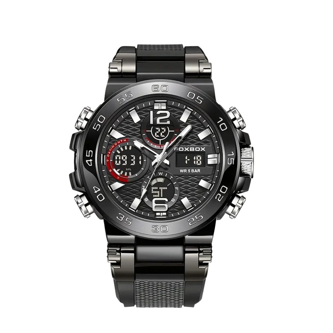 Nate™ | Men's Dual Display Digital Military Quartz Watch | 46mm