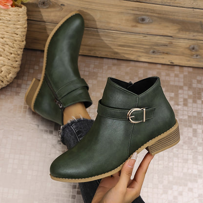 Amélina™ | Comfortable Buckle Ankle Boots for Sensitive Feet