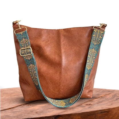 Chelsey™'s Vintage Charm | Leather Shoulder Bag