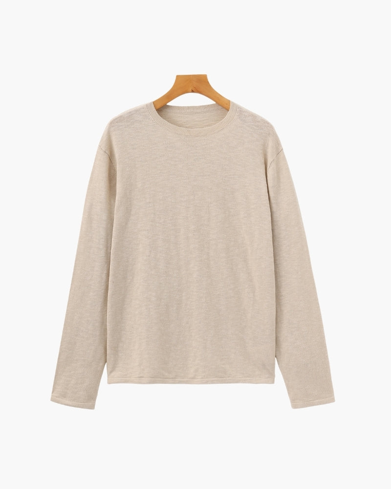 Linned Bomuld Essential Crewneck