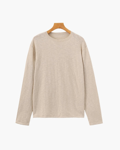 Linned Bomuld Essential Crewneck