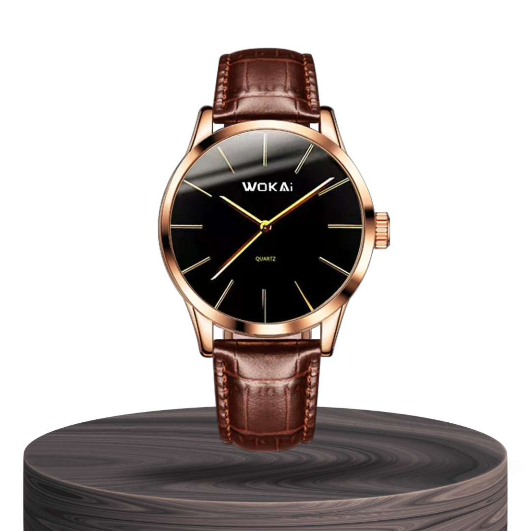 Ian™ | Elegant Rose Gold Quartz Watch Dean | 40mm