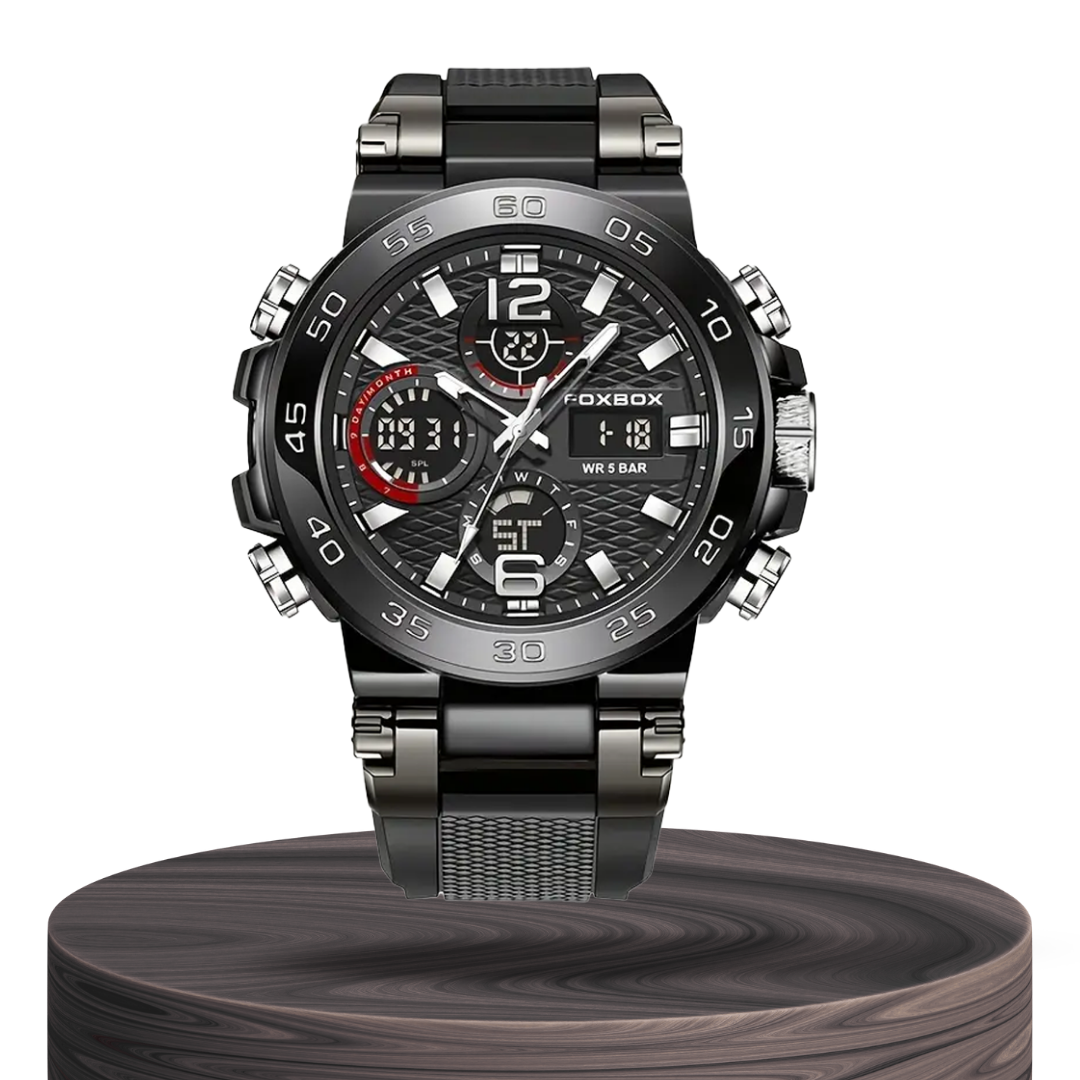 Nate™ | Men's Dual Display Digital Military Quartz Watch | 46mm