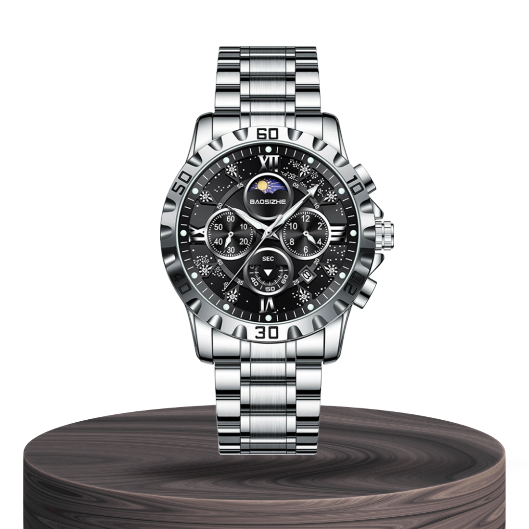 Rex™ | Opulent Chronograph Watch with Sleek Metal Band | 43.9mm