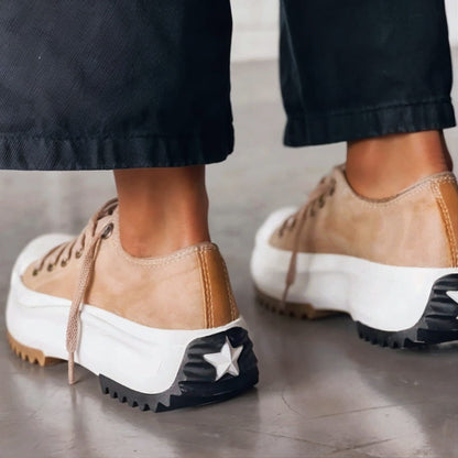 Elisa™ - Platform Sneakers in Leather