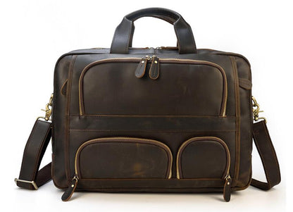 Brun Duffle Bag Læder Herrestil