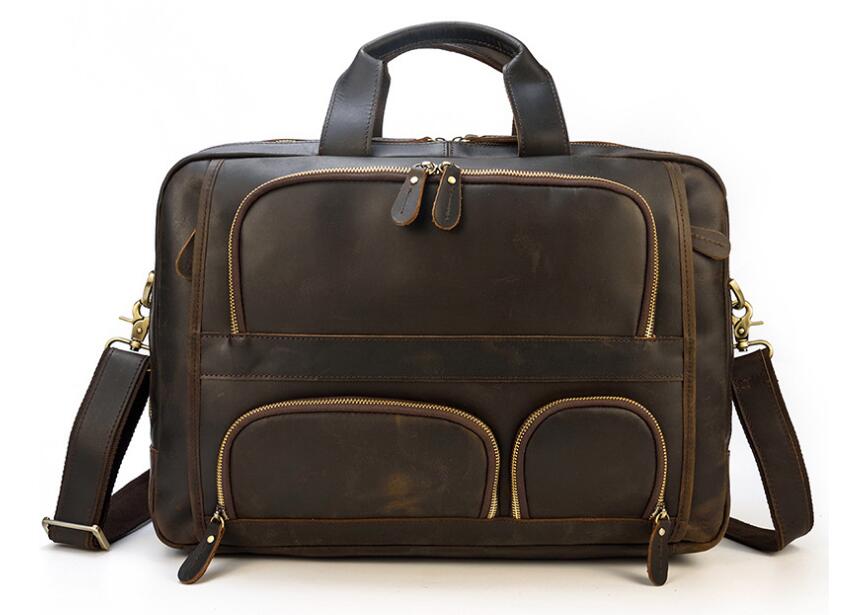 Brown Duffle Bag Leather Men's Style