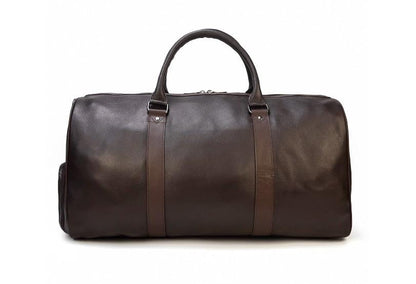 Men's & Women's Brown Leather Weekender Luggage Bag