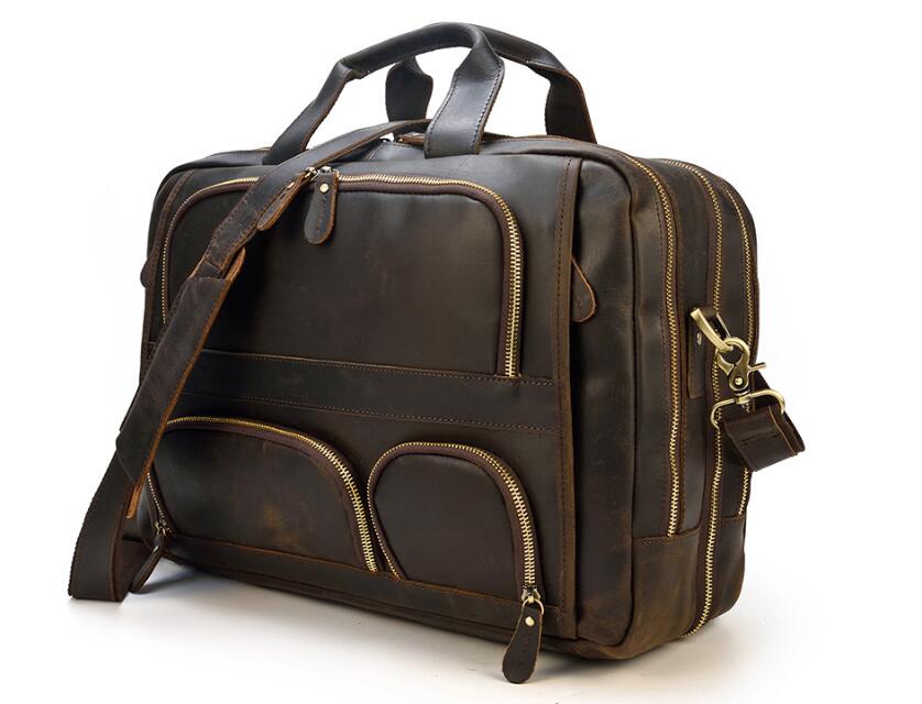 Brown Duffle Bag Leather Men's Style