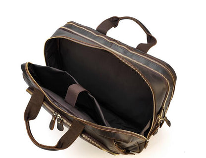 Brun Duffle Bag Læder Herrestil