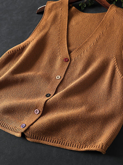 Victoria™ | Autumn Artistic Pure Colour V-Neck Knitted Cardigan