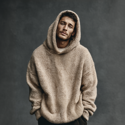Men's Classic Casual Hooded Loose Sweater MTA2302I7K