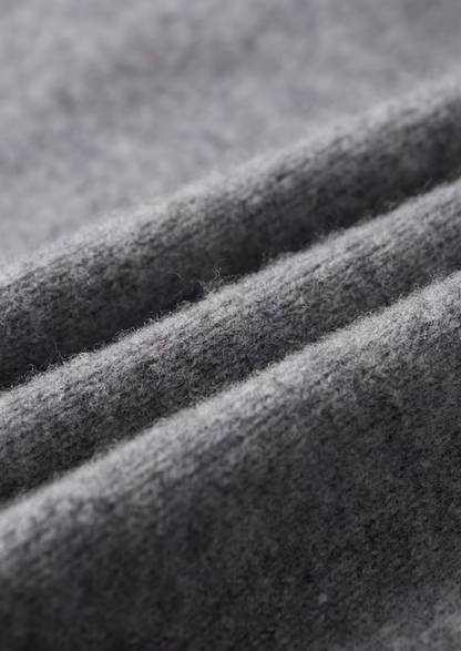 PURE EXTRA-FINE MERINO WOOL TWO-TONE ZIP CARDIGAN