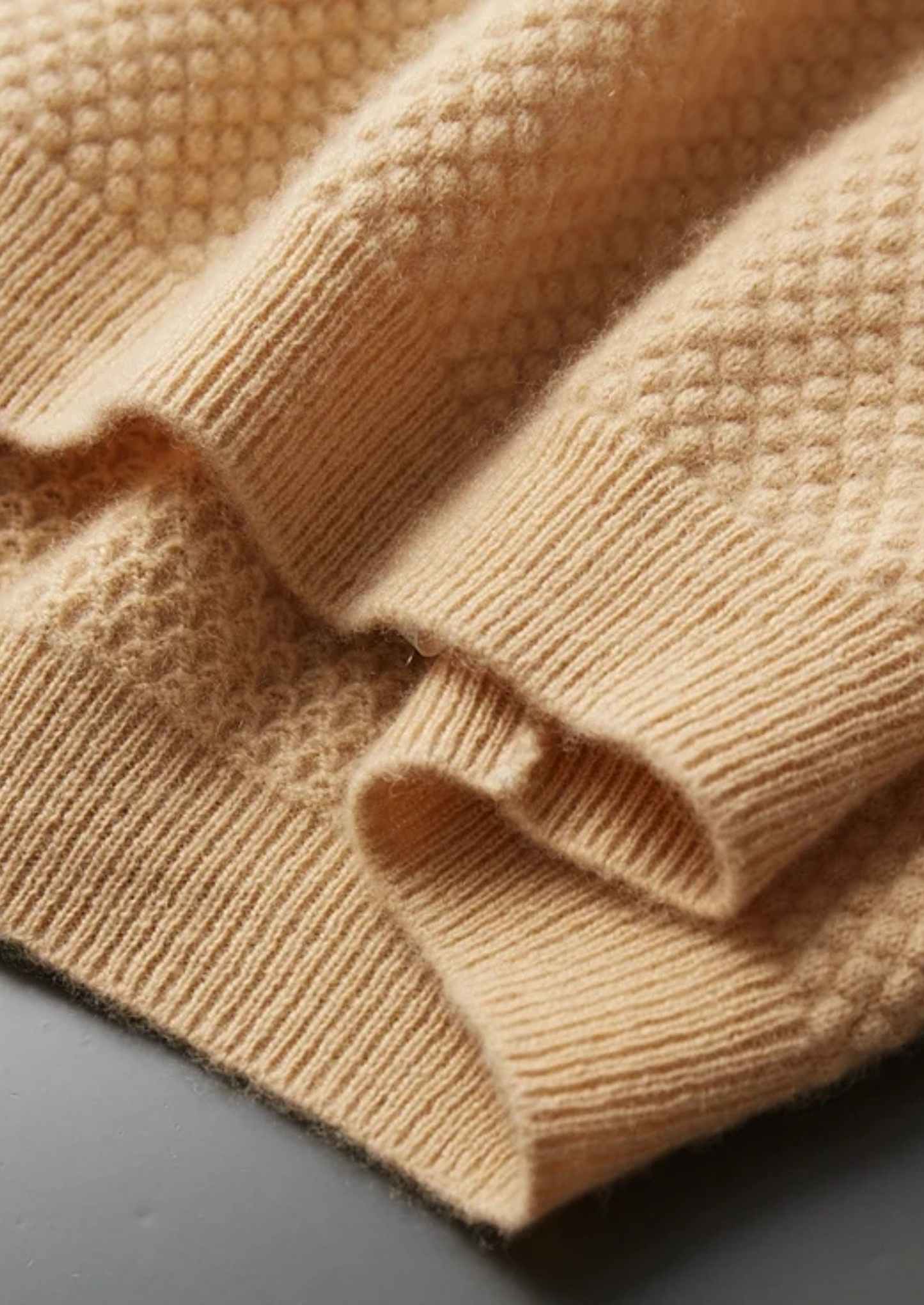 PREMIUM CASHMERE TWO-TONE POLO