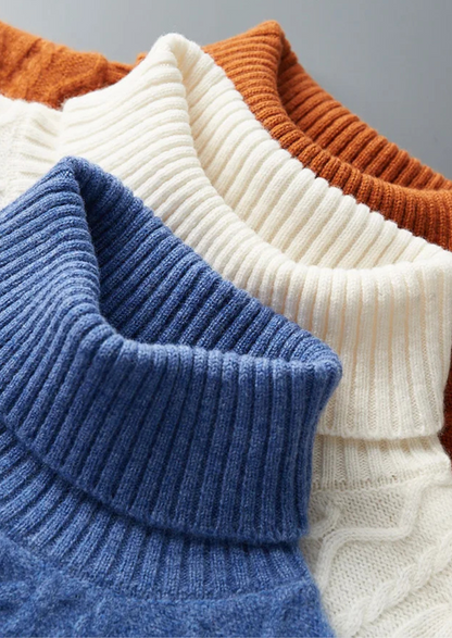 PURE EXTRA-FINE MERINO WOOL WINTERTIME ROLLNECK