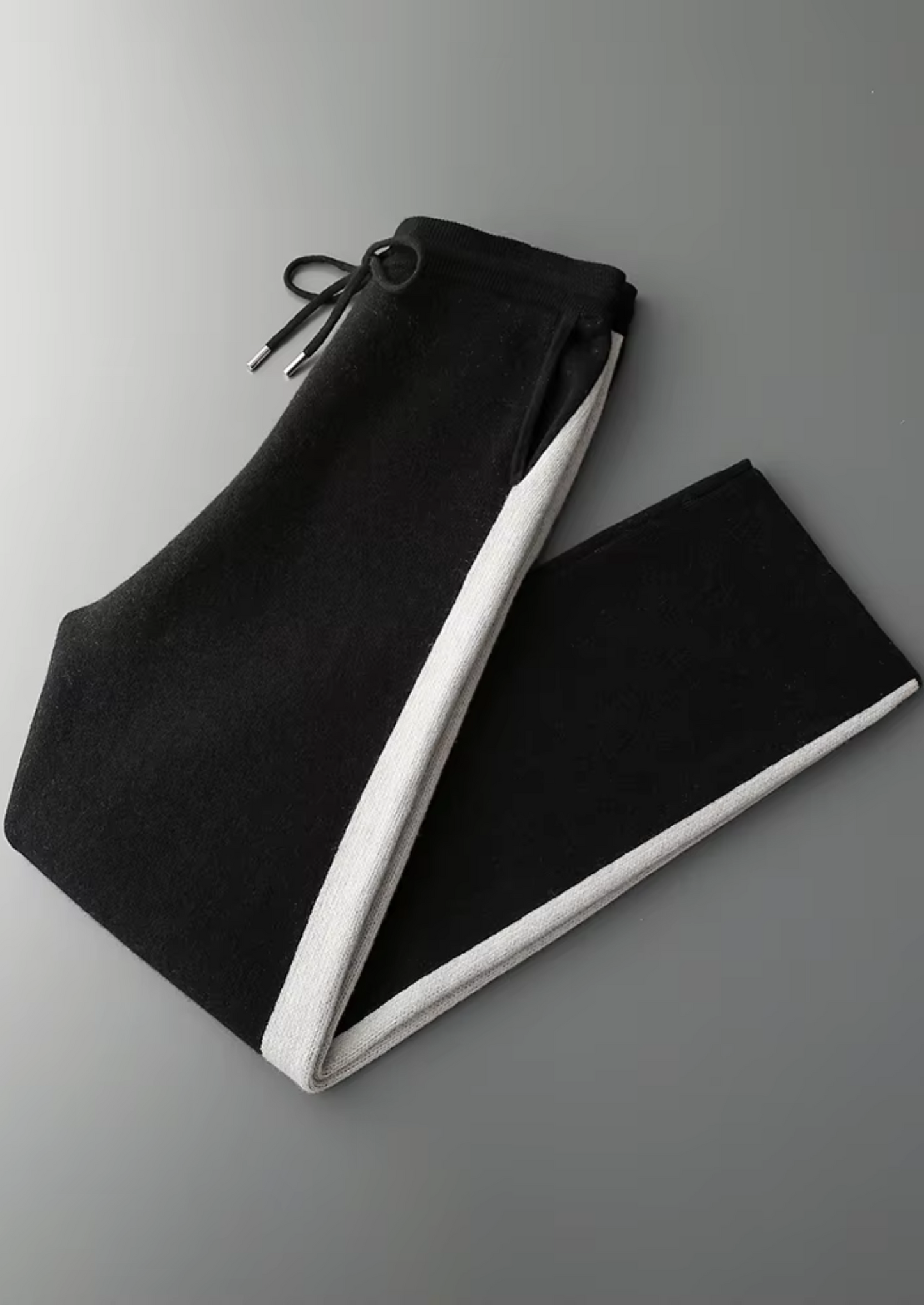 PURE EXTRA-FINE MERINO WOOL WIDE LEISURE TROUSERS