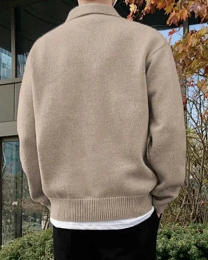 Woollen Button Half Zip