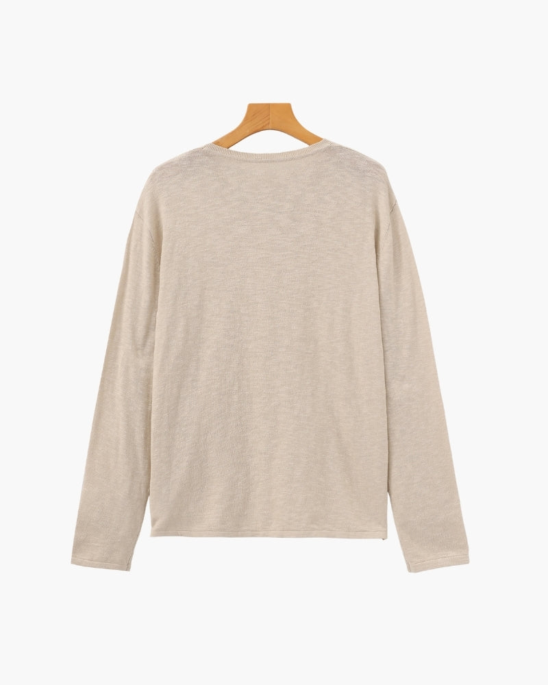 Linned Bomuld Essential Crewneck