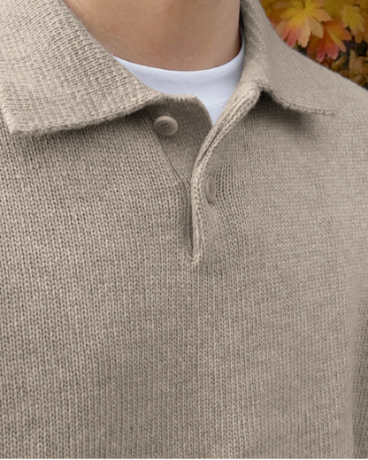 Woollen Button Half Zip