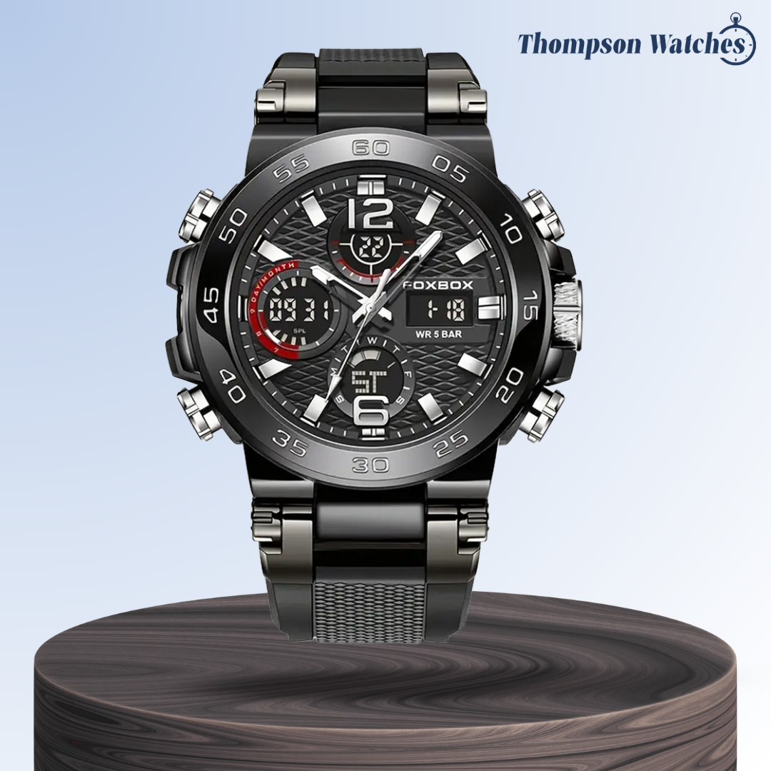 Nate™ | Men's Dual Display Digital Military Quartz Watch | 46mm
