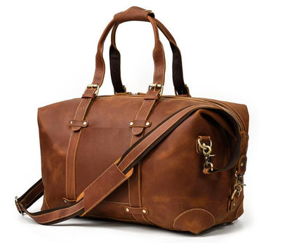 Weekend Lynlåst Herre Læder Duffle Bag