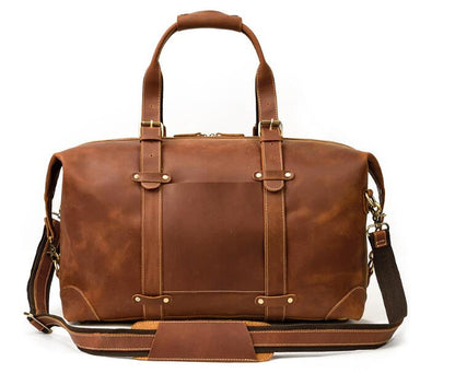 Weekend Zip-fastened Men's Leather Duffle Bag