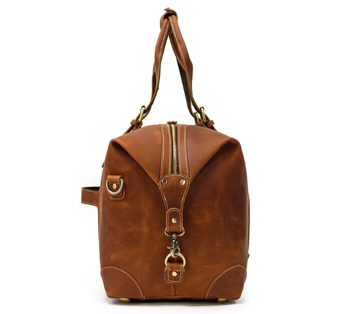 Weekend Zip-fastened Men's Leather Duffle Bag