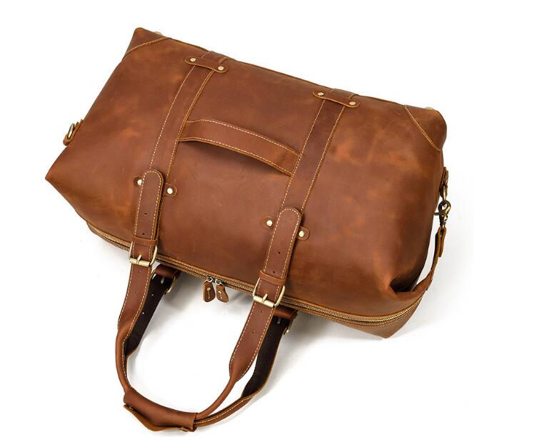 Weekend Zip-fastened Men's Leather Duffle Bag