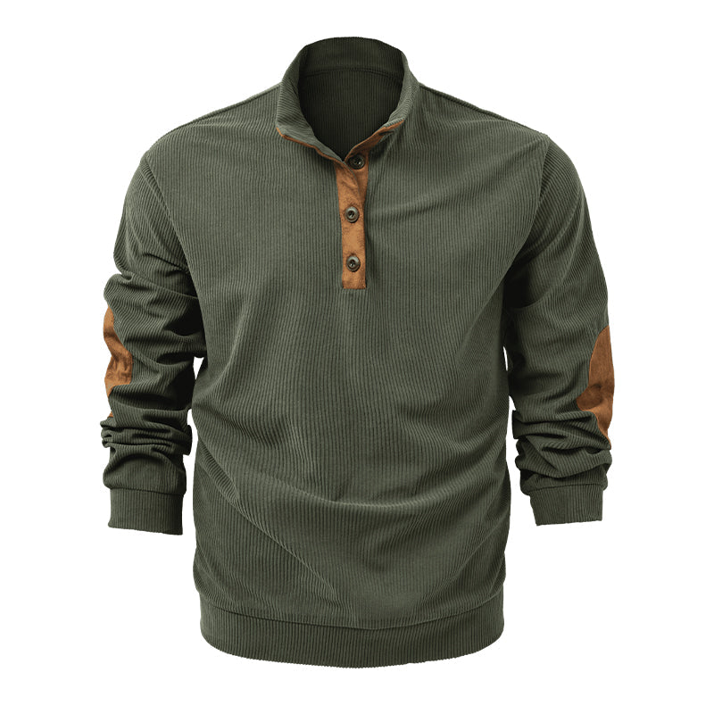 H&L Men's Outdoor Casual Stand Collar Long Sleeve Sweatshirt