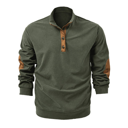 H&L Men's Outdoor Casual Stand Collar Long Sleeve Sweatshirt